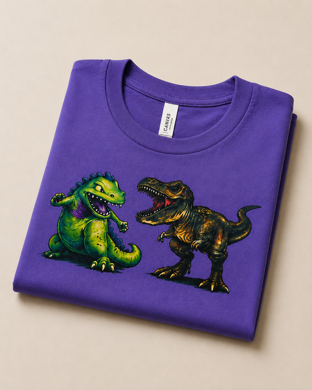 Reptar vs. T. Rex Tee – Davon Carey Original