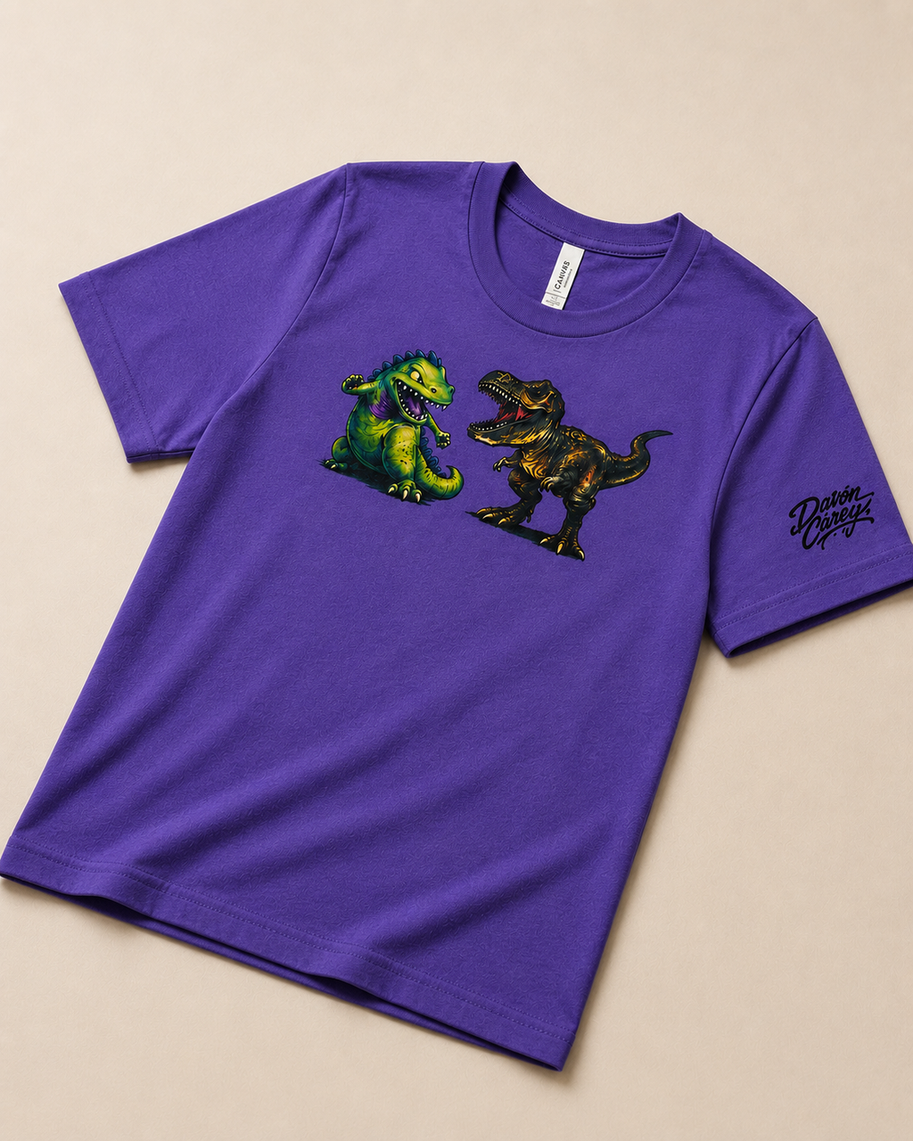 Reptar vs. T. Rex Tee – Davon Carey Original